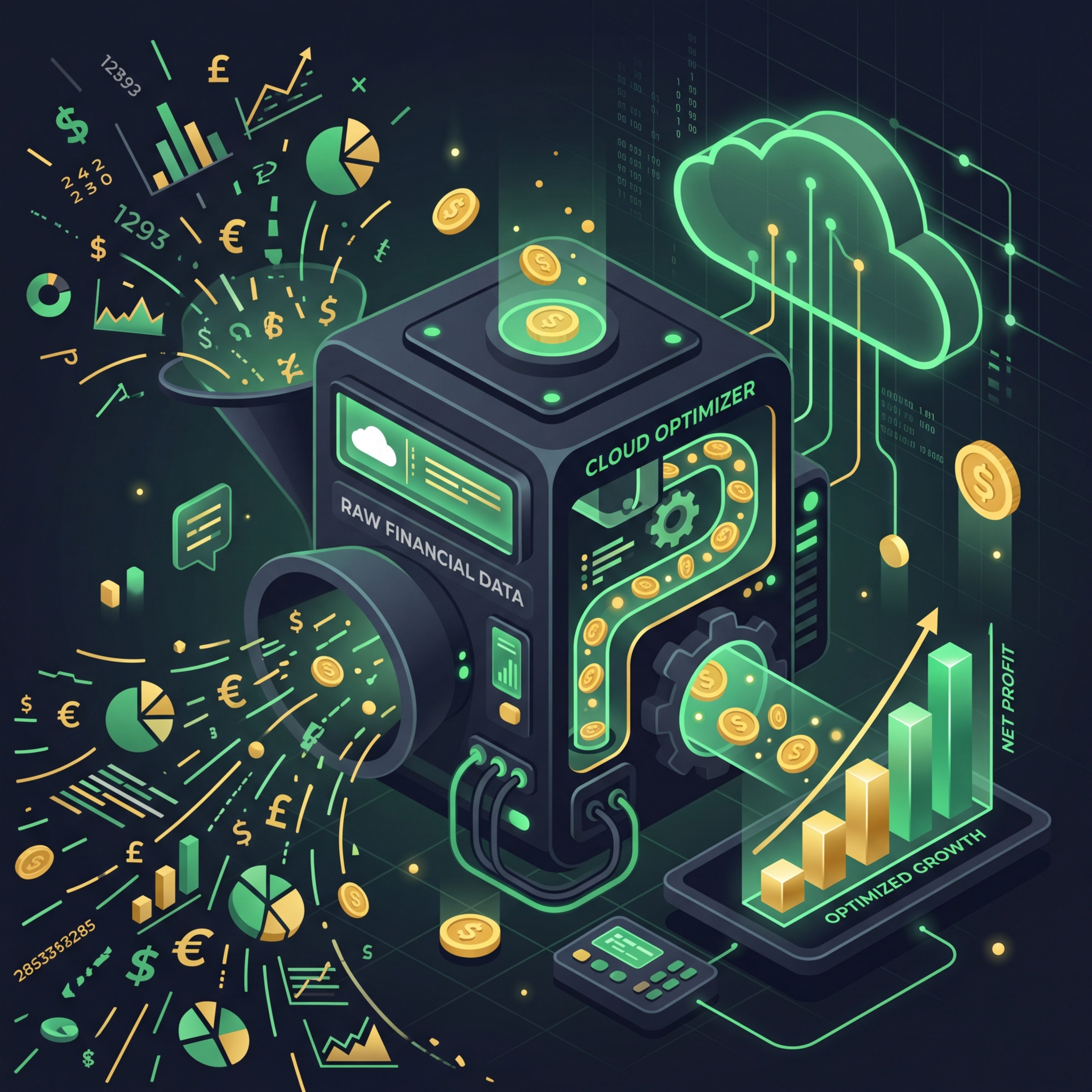 Cloud FinOps Isometric